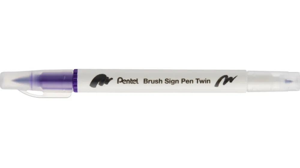 Pentel Dwustronny pisak pędzelkowy Brush Sign Pen Twin - - fioletowy
