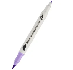 Pentel Dwustronny pisak pędzelkowy Brush Sign Pen Twin - - heliotrop ><noscript><img width=
