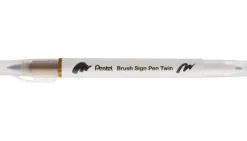 Pentel Dwustronny pisak pędzelkowy Brush Sign Pen Twin - - surowa umbra