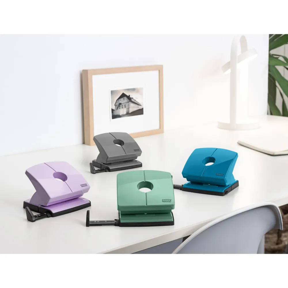 Novus Dziurkacz biurowy ColorID B220 - - szary