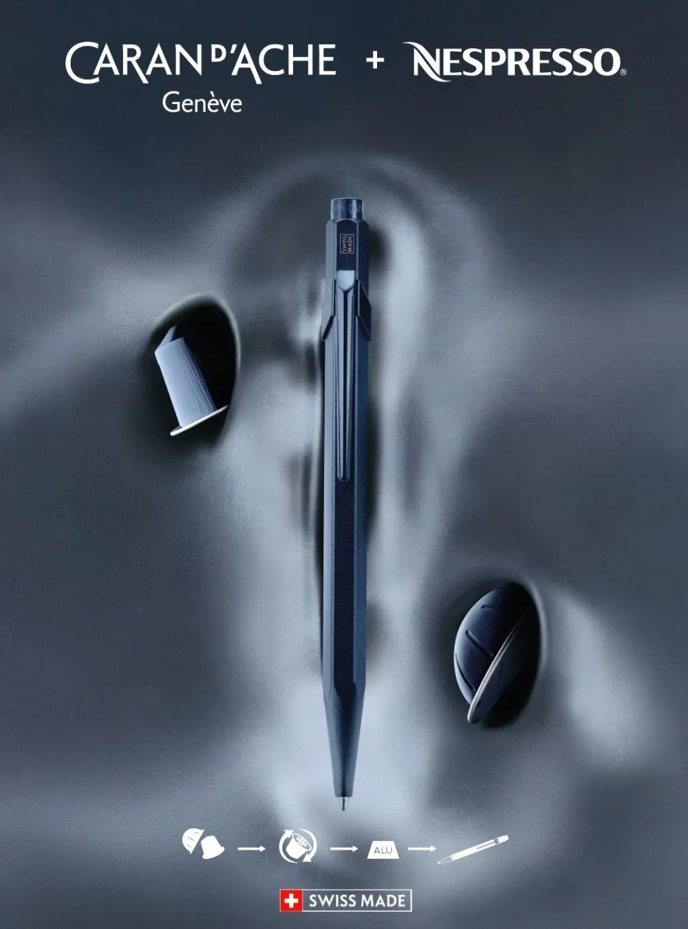 Caran d'Ache Ekologiczny długopis 849 Nespresso - - ciemnoniebieski