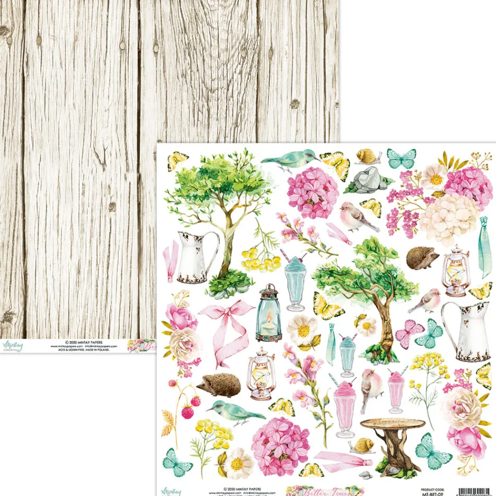 Mintay by Karola Elementy do wycinania 30 x 30 cm - Mintay - Better Times > Papiery Do Scrapbookingu