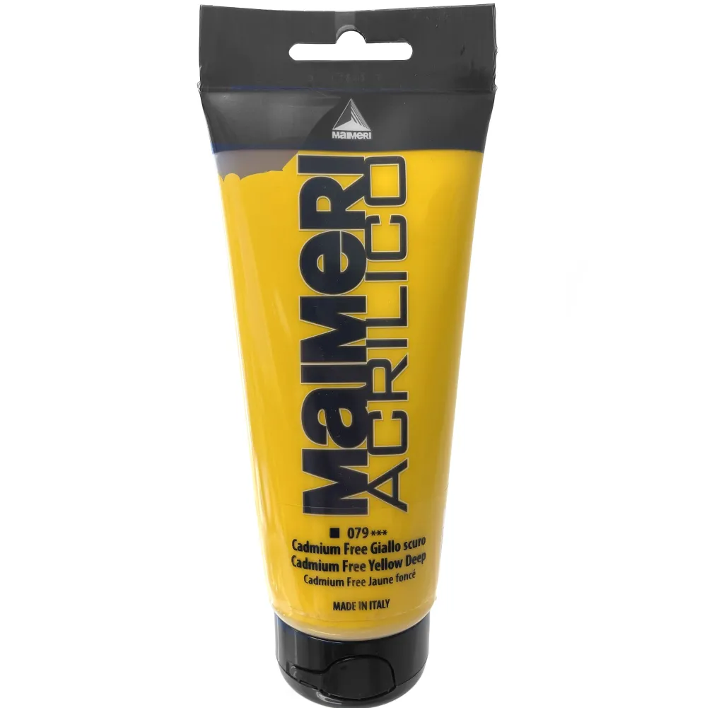 Maimeri Farba akrylowa Acrilico - - 079, Cadmium Free Yellow Deep, 200 ml