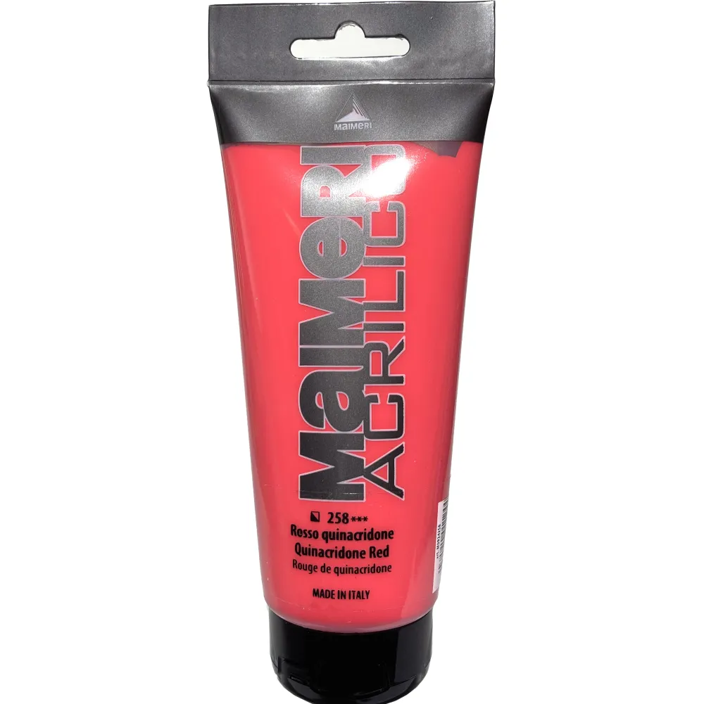Maimeri Farba akrylowa Acrilico - - 258, Quinacridone Red, 200 ml