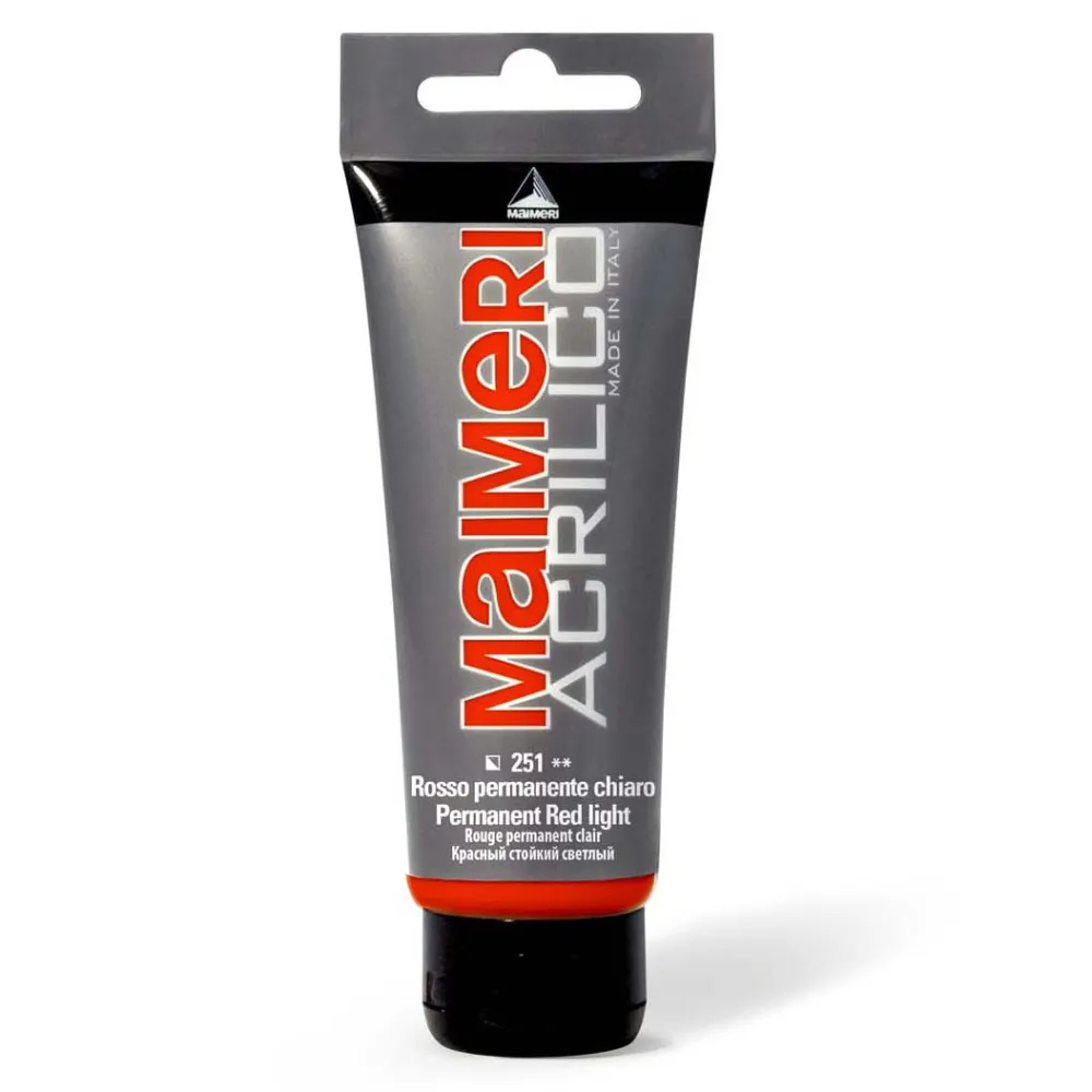 Maimeri Farba akrylowa Acrilico - - 251, Permanent Red Light, 200 ml