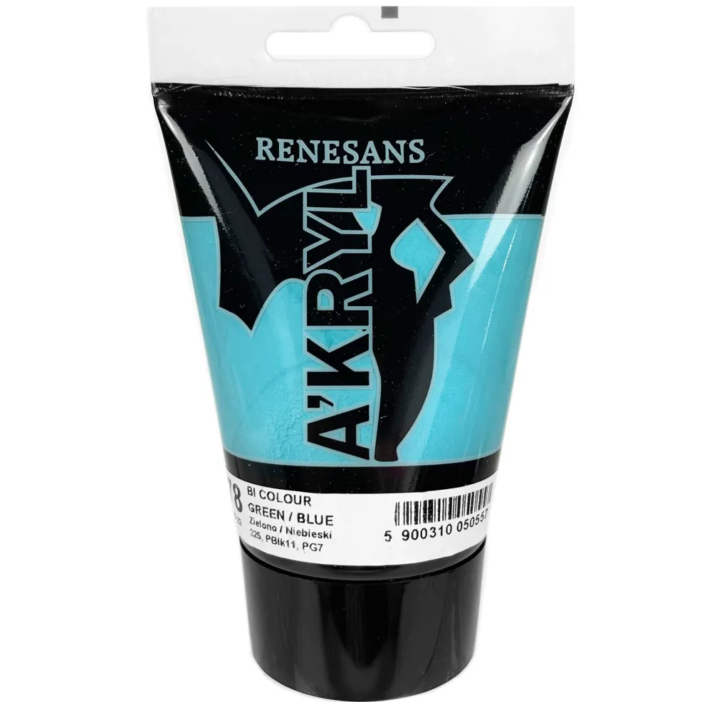 Renesans Farba akrylowa A'kryl Bicolor - - 78, green blue, 100 ml > Farby Akrylowe