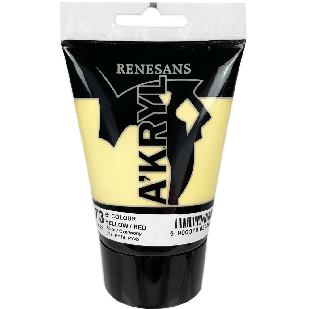 Renesans Farba akrylowa A'kryl Bicolor - - 73, yellow red, 100 ml