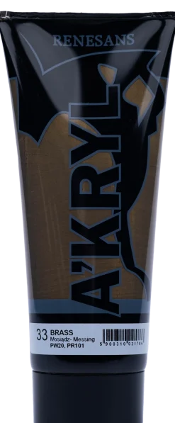 Renesans Farba akrylowa A'kryl metaliczna - - 33, brass, 200 ml > Farby Akrylowe