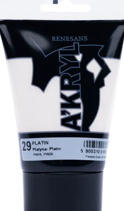 Renesans Farba akrylowa A'kryl metaliczna - - platynowa, 100 ml