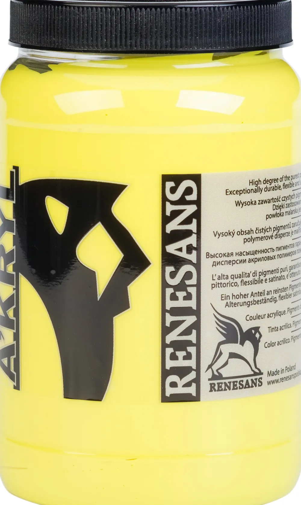 Renesans Farba akrylowa A'kryl - - 05, żółć średnia, 500 ml > Farby Akrylowe