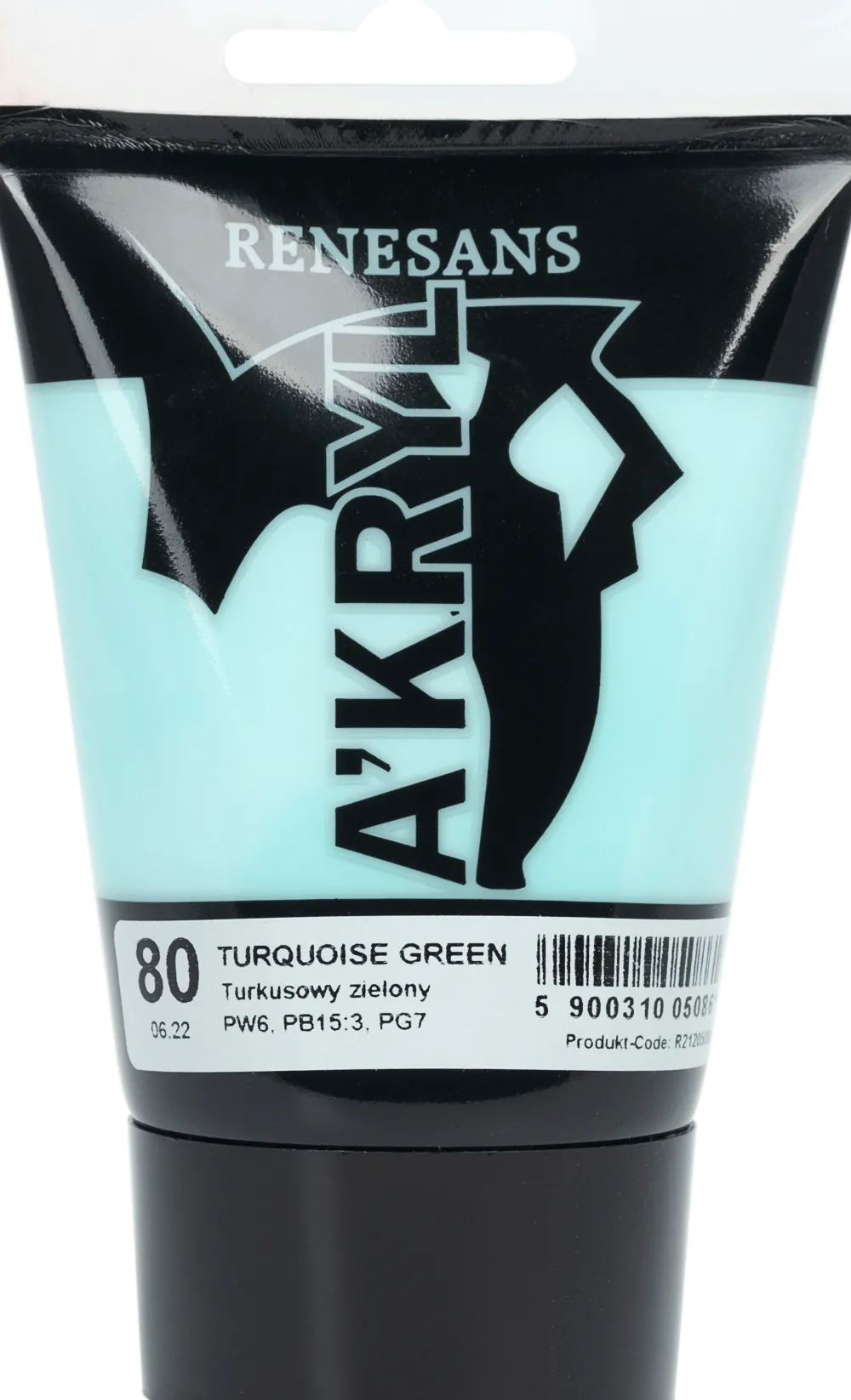 Renesans Farba akrylowa A'kryl - - 80, Turquoise Green, 100 ml > Farby Akrylowe