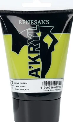 Renesans Farba akrylowa A'kryl - - 83, Olive Green, 100 ml > Farby Akrylowe