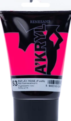 Renesans Farba akrylowa A'kryl - - różowy fluorescencyjny, 100 ml