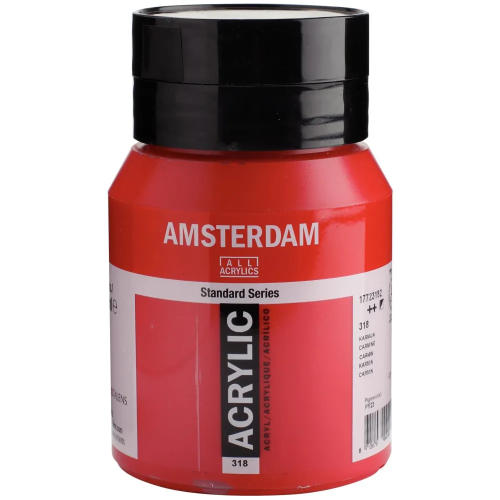 Amsterdam Farba akrylowa - - 318, Carmine, 500 ml