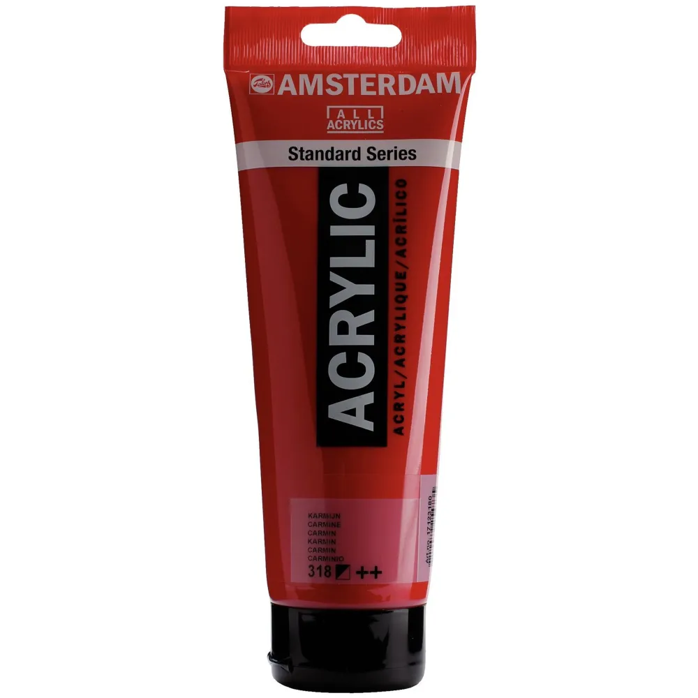Amsterdam Farba akrylowa - - 318, Carmine, 250 ml