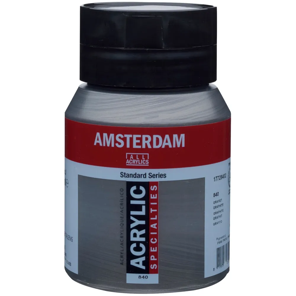 Amsterdam Farba akrylowa - - 840, Graphite, 500 ml