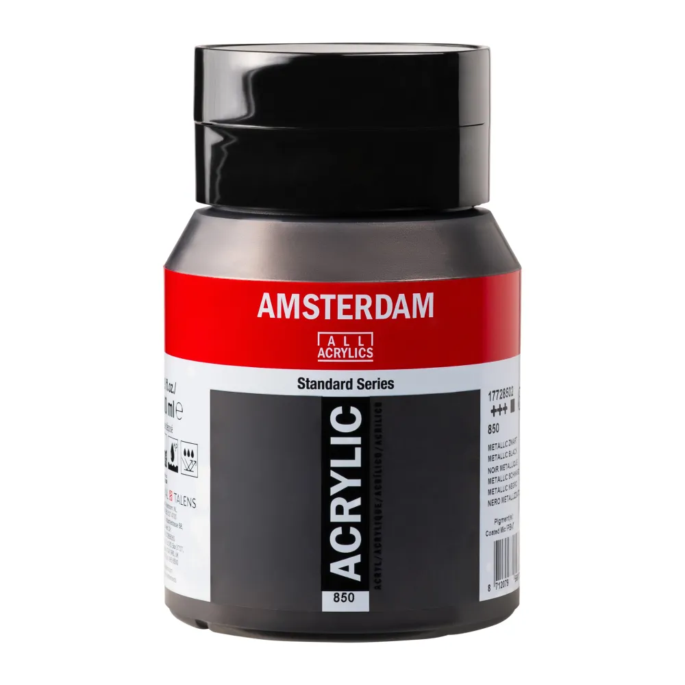 Amsterdam Farba akrylowa - - 850 Metallic Black 500 ml > Farby Akrylowe