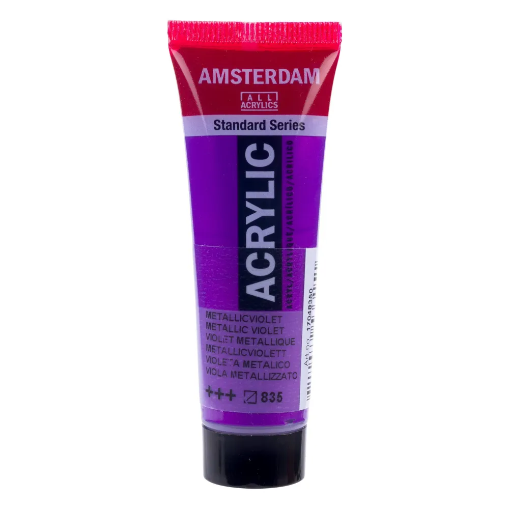 Amsterdam Farba akrylowa - - 835, Metallic Violet, 20 ml