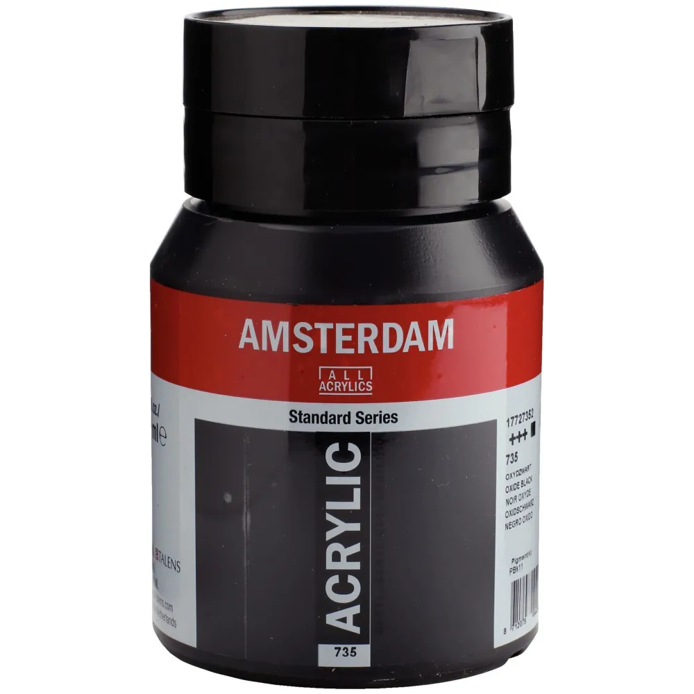 Amsterdam Farba akrylowa - - 735, Oxide Black, 500 ml