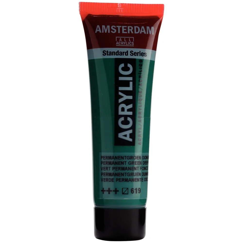 Amsterdam Farba akrylowa - - Permanent Green Deep, 20 ml > Farby Akrylowe