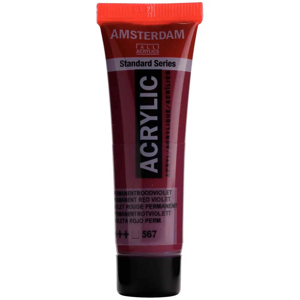 Amsterdam Farba akrylowa - - Permanent Red Violet, 20 ml