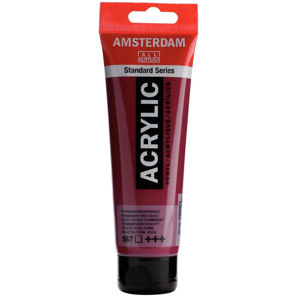 Amsterdam Farba akrylowa - - Permanent Red Violet, 120 ml