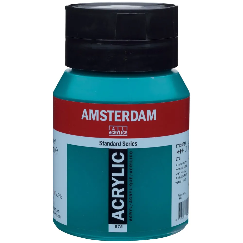 Amsterdam Farba akrylowa - - 675, Phthalo Green, 500 ml > Farby Akrylowe