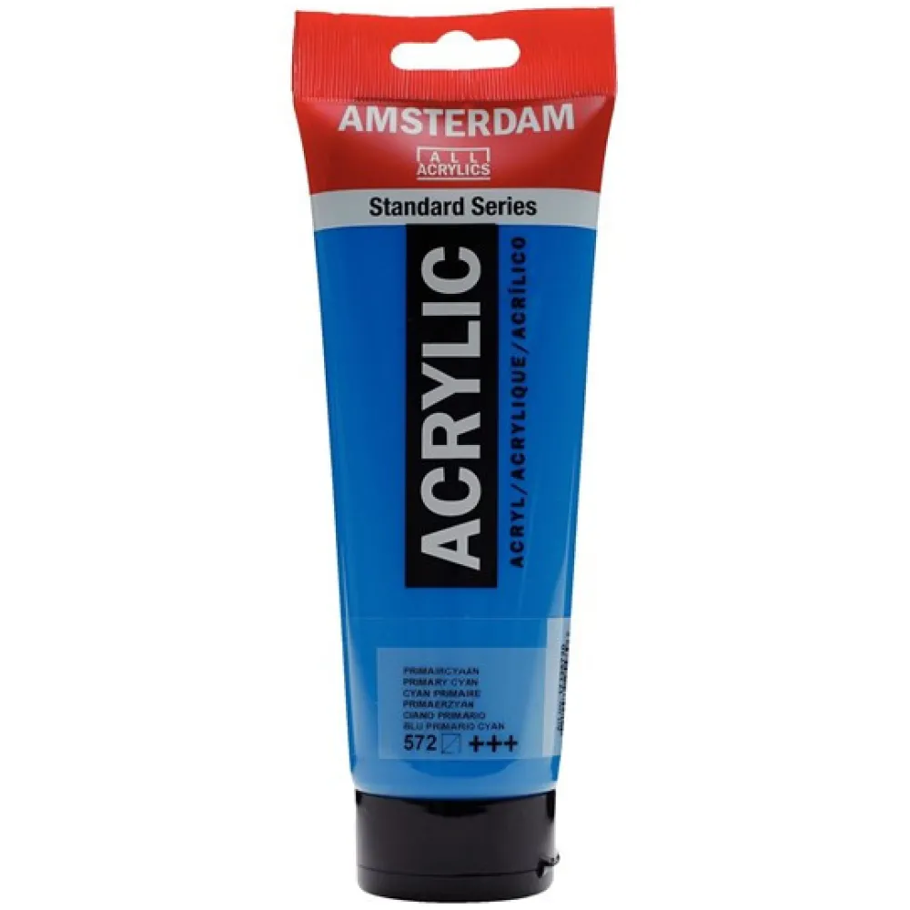 Amsterdam Farba akrylowa - - 572, Primary Cyan, 250 ml > Farby Akrylowe