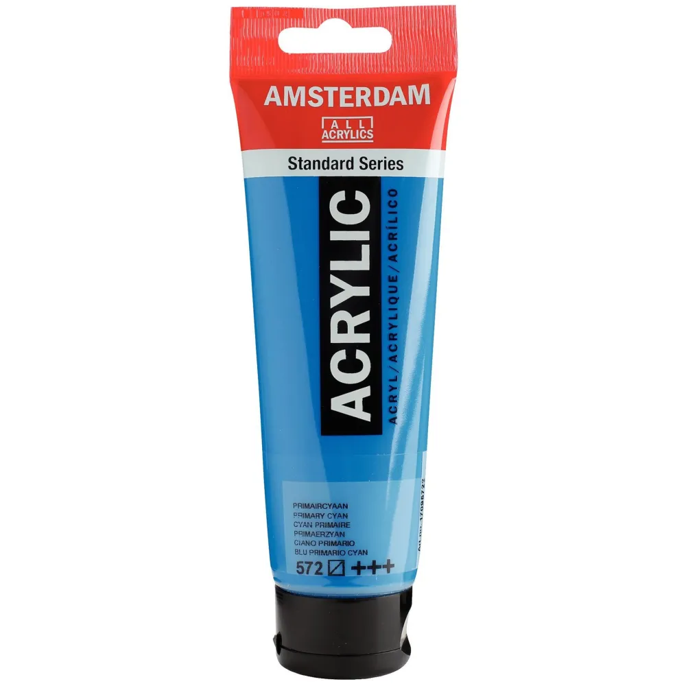 Amsterdam Farba akrylowa - - Primary Cyan, 120 ml