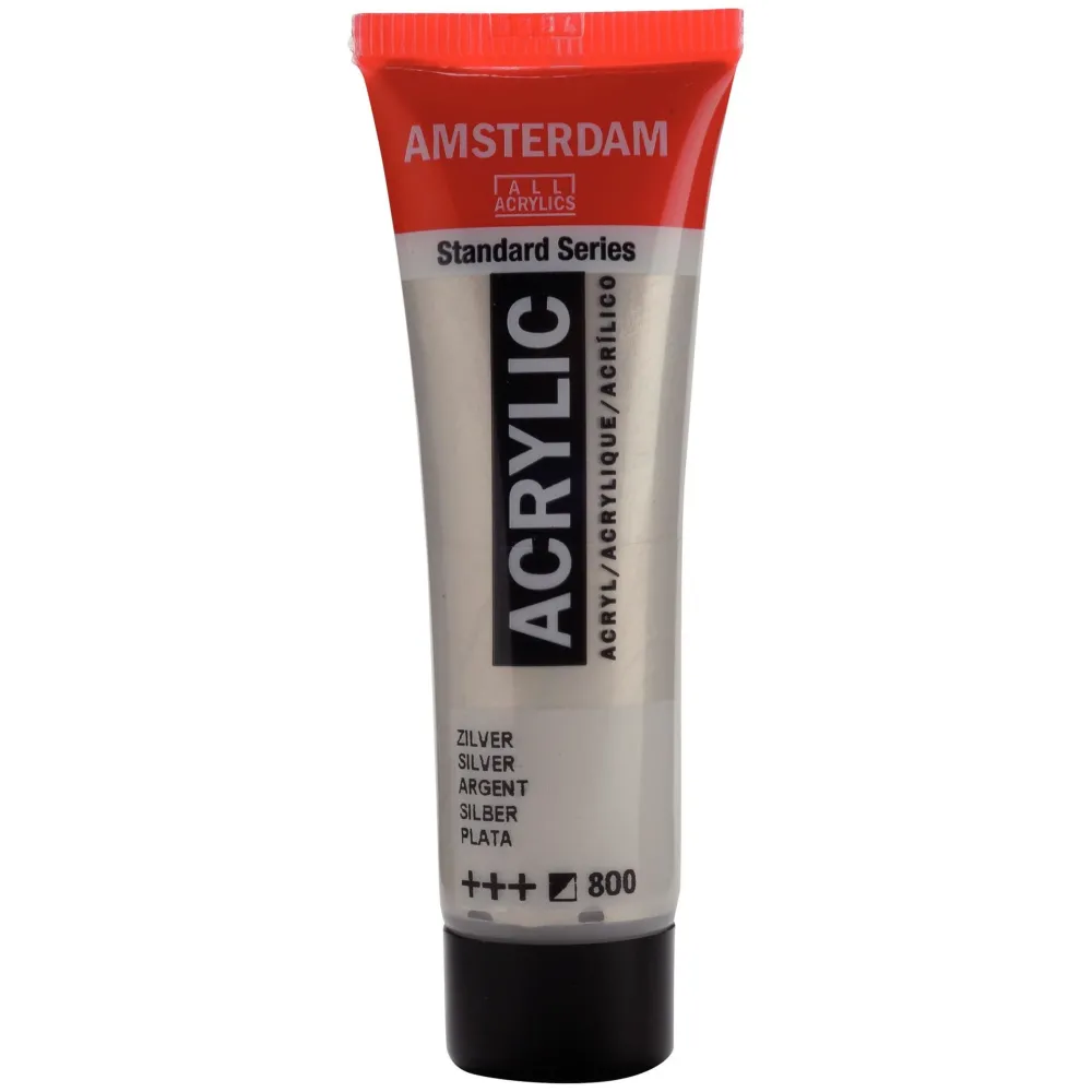 Amsterdam Farba akrylowa - - Silver, 20 ml > Farby Akrylowe