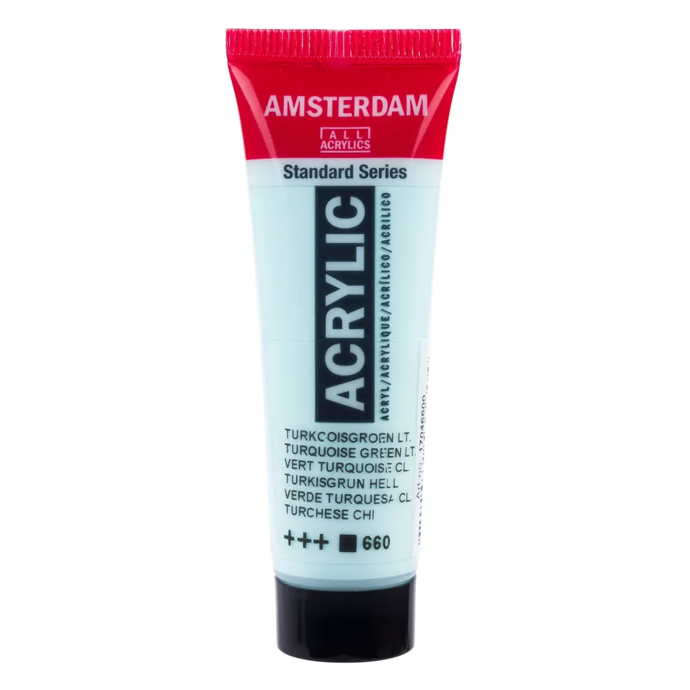 Amsterdam Farba akrylowa - - 660, Turquoise Green Light, 20 ml