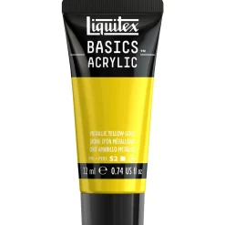 Liquitex Farba akrylowa Basics Acrylic - - 343, Metallic Yellow Gold, 22 ml