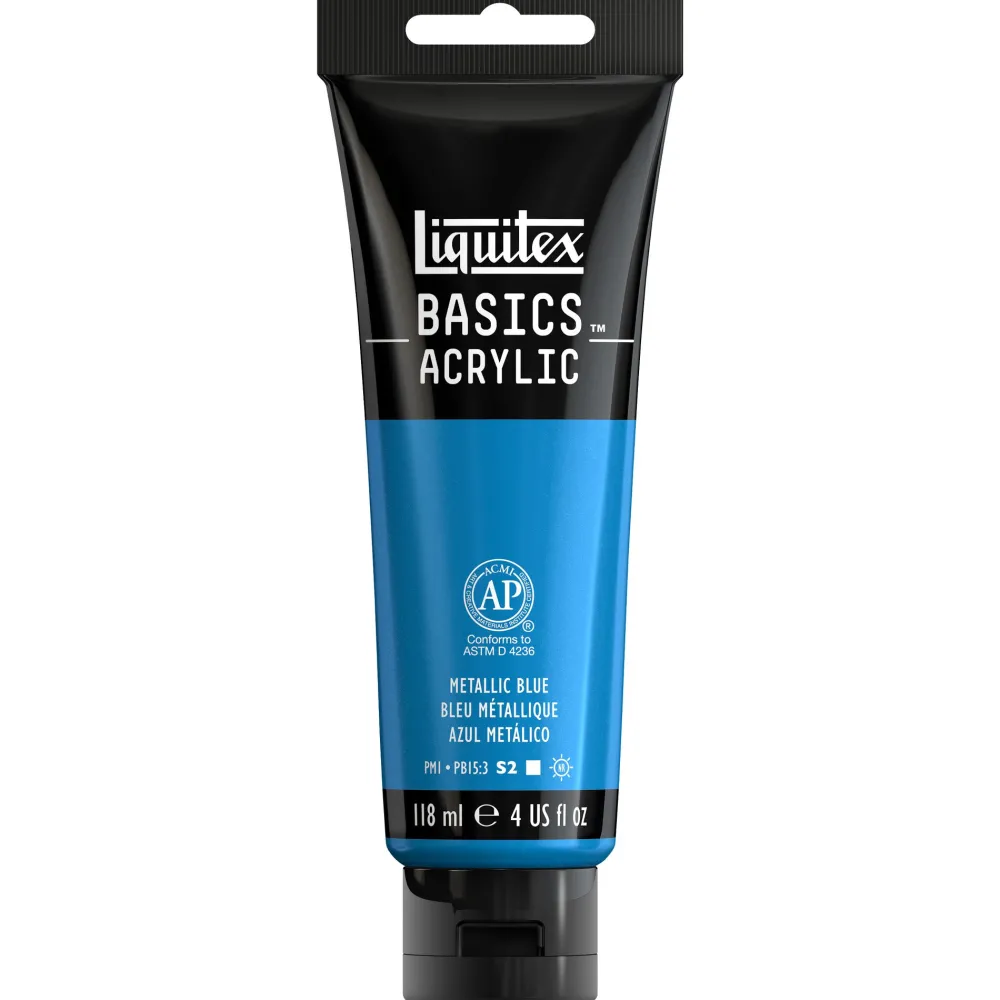 Liquitex Farba akrylowa Basics Acrylic - - 341, Metallic Blue, 118 ml
