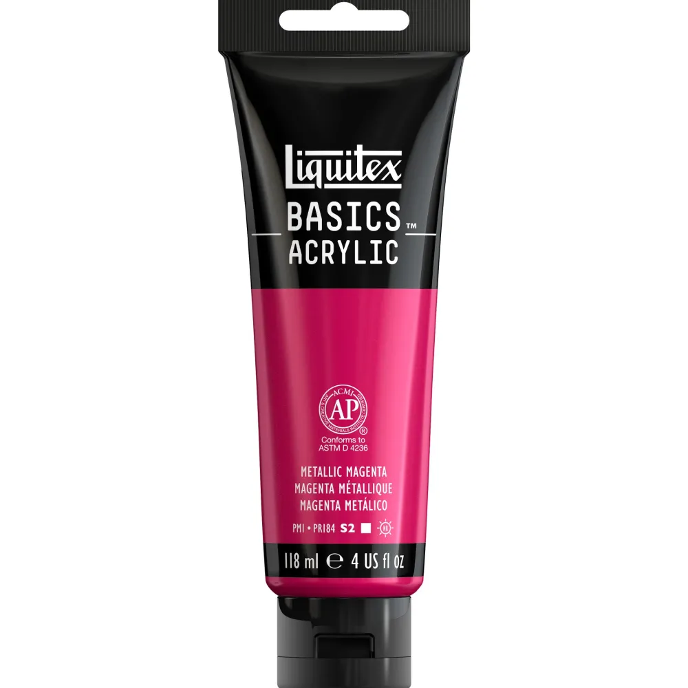 Liquitex Farba akrylowa Basics Acrylic - - 342, Metallic Magenta, 118 ml