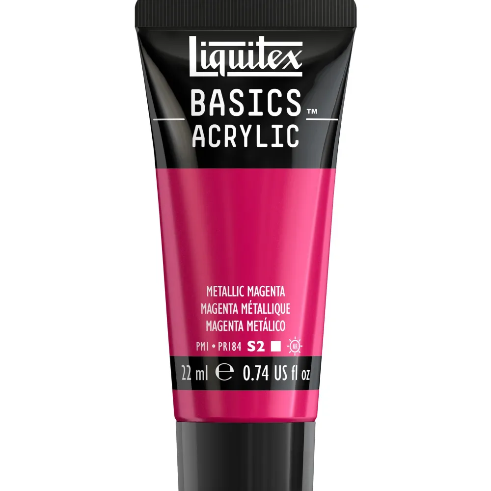 Liquitex Farba akrylowa Basics Acrylic - - 345, Metallic Red, 22 ml > Farby Akrylowe