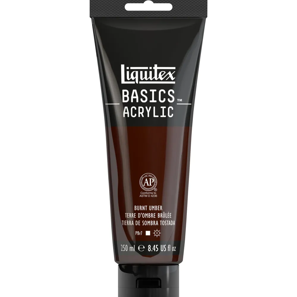 Liquitex Farba akrylowa Basics Acrylic - - Burnt Umber, 250 ml > Farby Akrylowe