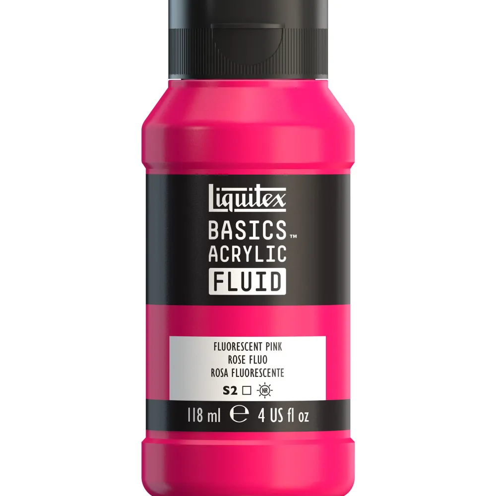 Liquitex Farba akrylowa Basics Acrylic Fluid - - 987, Fluorescent Pink, 118 ml