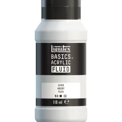 Liquitex Farba akrylowa Basics Acrylic Fluid - - 052, Silver, 118 ml