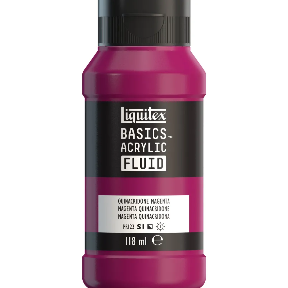 Liquitex Farba akrylowa Basics Acrylic Fluid - - 114, Quinacridone Magenta, 118 ml