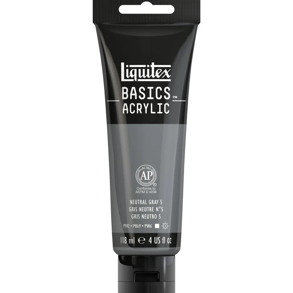 Liquitex Farba akrylowa Basics Acrylic - - 599, Neutral Gray 5, 118 ml