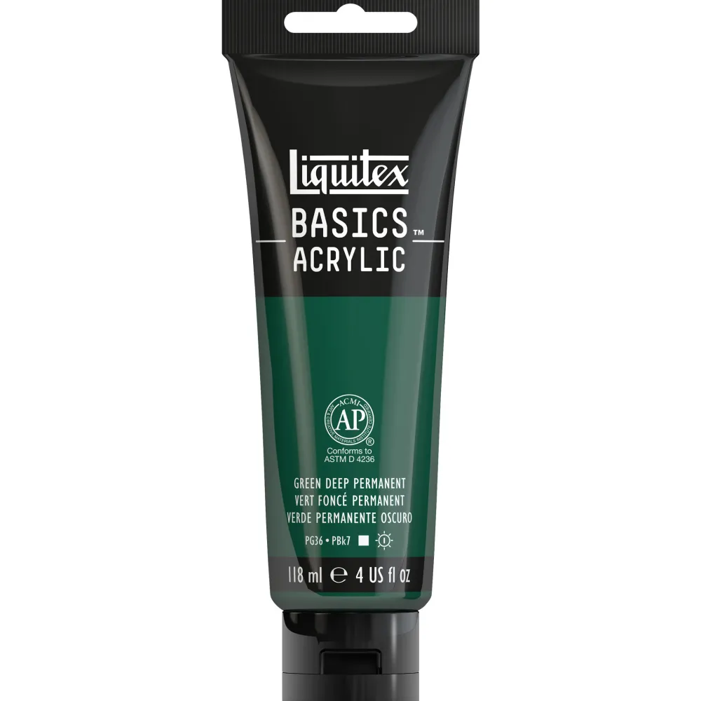 Liquitex Farba akrylowa Basics Acrylic - - 350, Green Deep Permanent, 118 ml > Farby Akrylowe