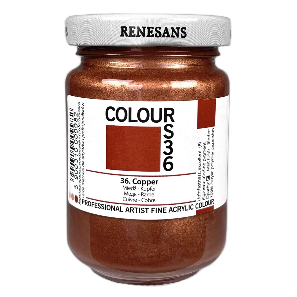 Renesans Farba akrylowa Colours - - 36, copper, 125 ml