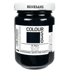 Renesans Farba akrylowa Colours - - 30, black, 125 ml > Farby Akrylowe