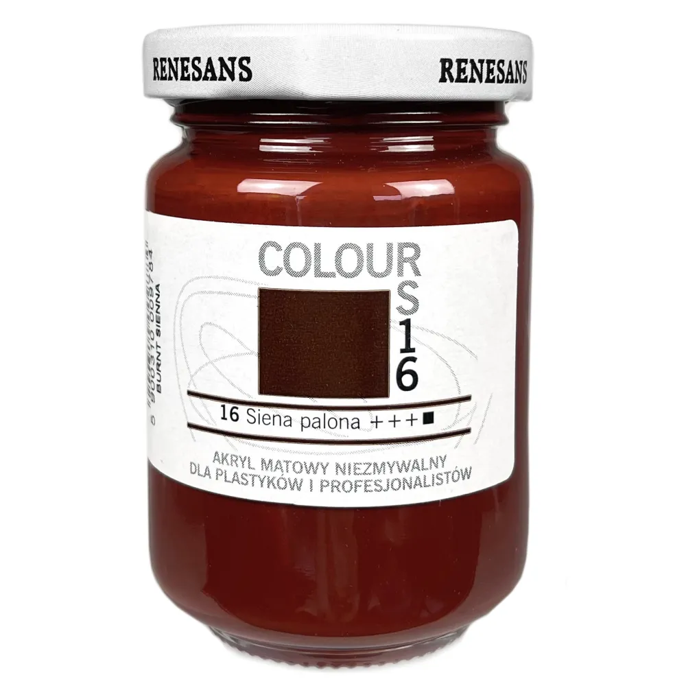 Renesans Farba akrylowa Colours - - 16, burnt sienna, 125 ml > Farby Akrylowe