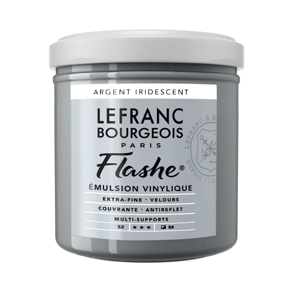 Lefranc & Bourgeois Farba akrylowa Flashe - - Silver Iridescent, 125 ml
