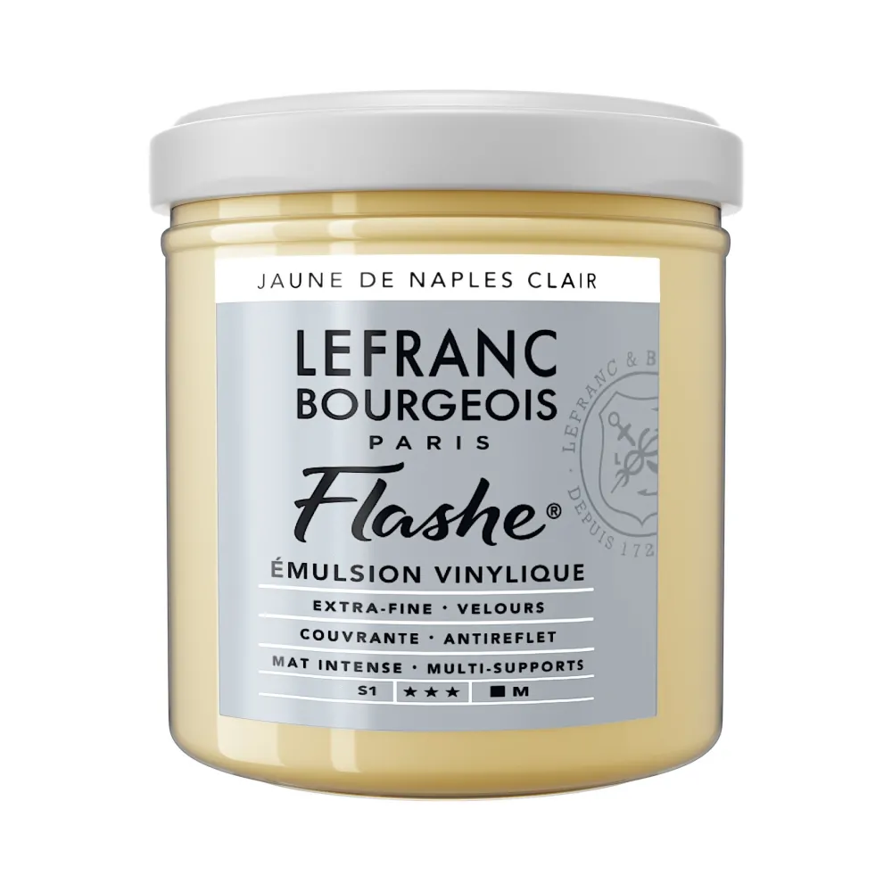 Lefranc & Bourgeois Farba akrylowa Flashe - - Naples Yellow Light, 125 ml