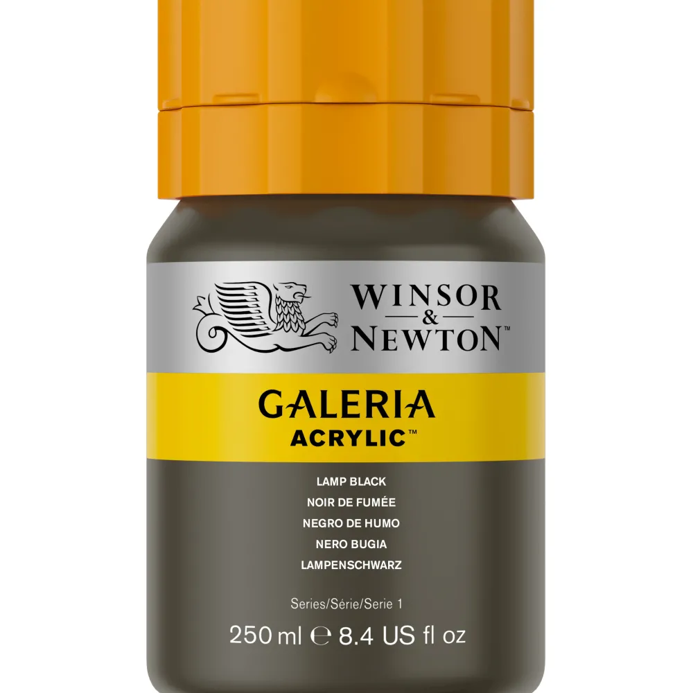 Winsor & Newton Farba akrylowa Galeria - - 337, Lamp Black, 250 ml