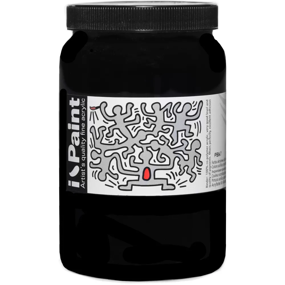Renesans Farba akrylowa I-Paint - - 18, carbon black, 500 ml