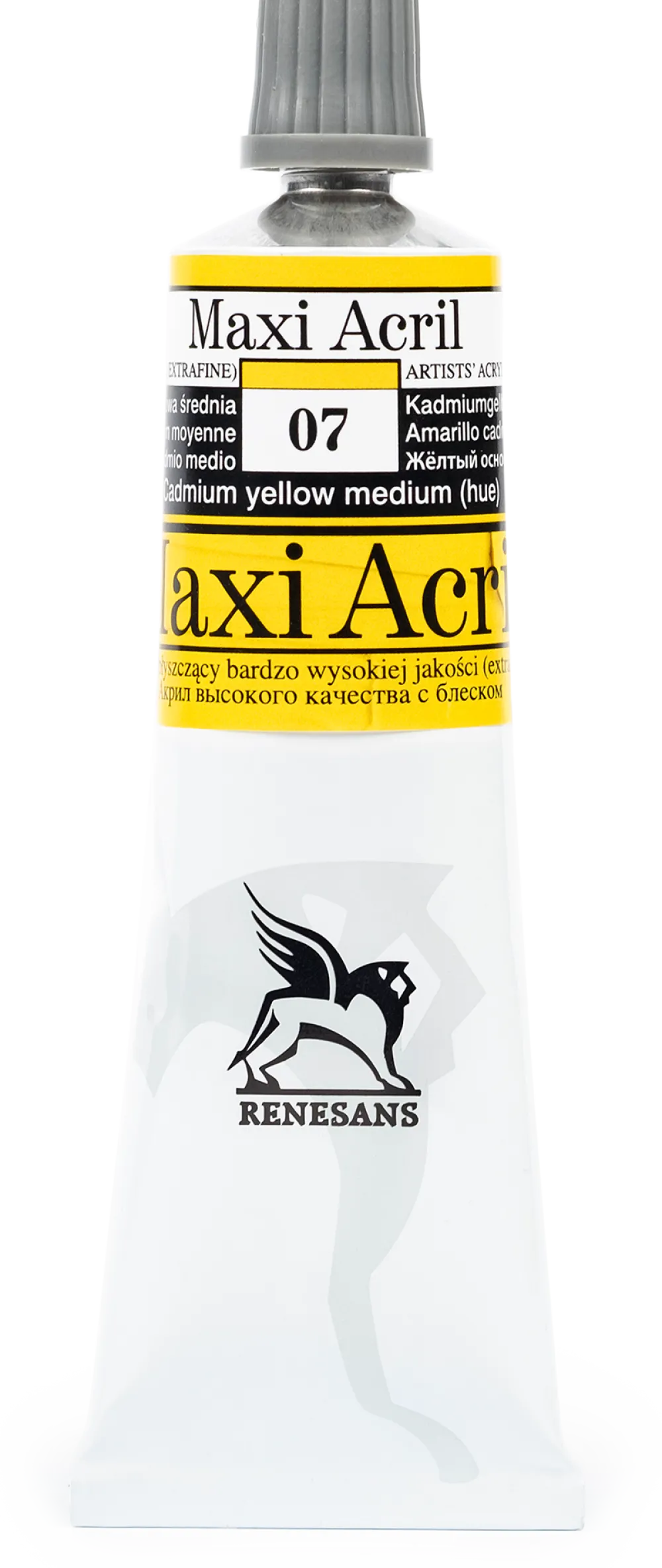 Renesans Farba akrylowa Maxi Acril - - 07, cadmium yellow medium hue, 60 ml