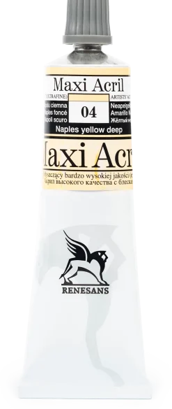 Renesans Farba akrylowa Maxi Acril - - 03, Naples yellow pale, 60 ml > Farby Akrylowe